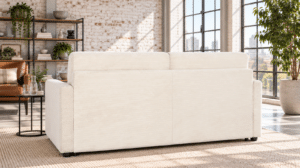 Canapé convertible Maquis monocoussin en tissu Zoom, vue de dos