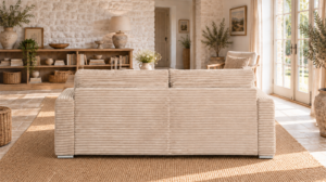 Canapé convertible Baloo en tissu Ambience, vue de dos