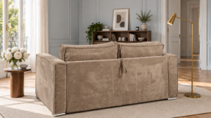 Canapé convertible Mowgli en tissu Zoom, vue de dos