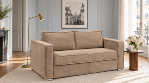 Canapé convertible Mowgli en tissu Zoom, vue de profil
